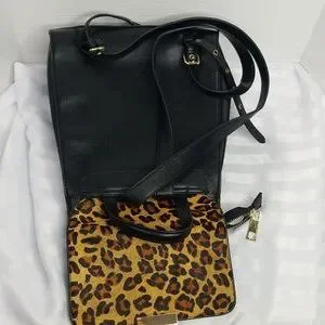 Carvela | Bags | Carvela Backpack With Leopard Print Flap 